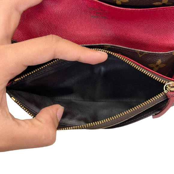 Authentic Louis Vuitton Wallet Long Emily Bifold Purse Monogram LV Vintage - Picture 12 of 14